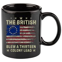 The British Blew A 13 Colony Lead Funny 4th Of July Funny 11oz C Handle Ceramic Mug