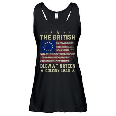 The British Blew A 13 Colony Lead Funny 4th Of July Funny Ladies Essential Flowy Tank