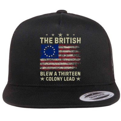 The British Blew A 13 Colony Lead Funny 4th Of July Funny Flatbill Hat