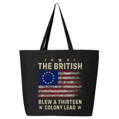 The British Blew A 13 Colony Lead Funny 4th Of July Funny 25L Jumbo Tote