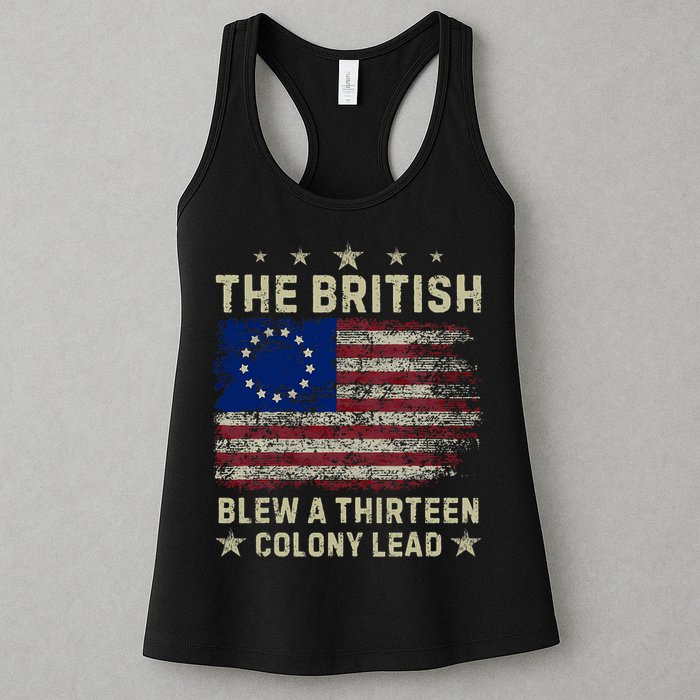 The British Blew A 13 Colony Lead Funny 4th Of July Funny Womens Tank Top