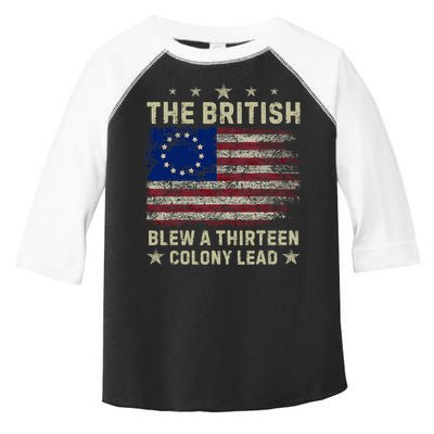 The British Blew A 13 Colony Lead Funny 4th Of July Funny Toddler Fine Jersey T-Shirt