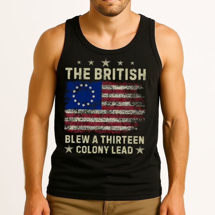 The British Blew A 13 Colony Lead Funny 4th Of July Funny Tank Top