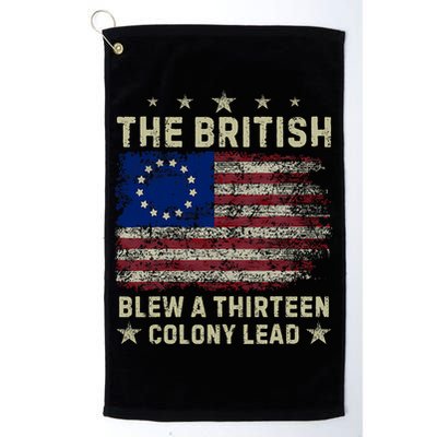 The British Blew A 13 Colony Lead Funny 4th Of July Funny Golf Towel
