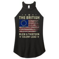 The British Blew A 13 Colony Lead Funny 4th Of July Funny Women's Perfect Tri Rocker Tank