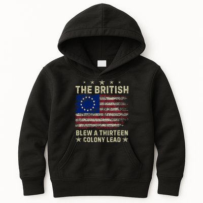 The British Blew A 13 Colony Lead Funny 4th Of July Funny Kids Hoodie