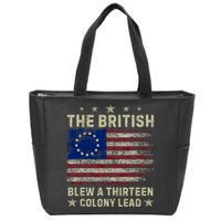 The British Blew A 13 Colony Lead Funny 4th Of July Funny Zip Tote Bag