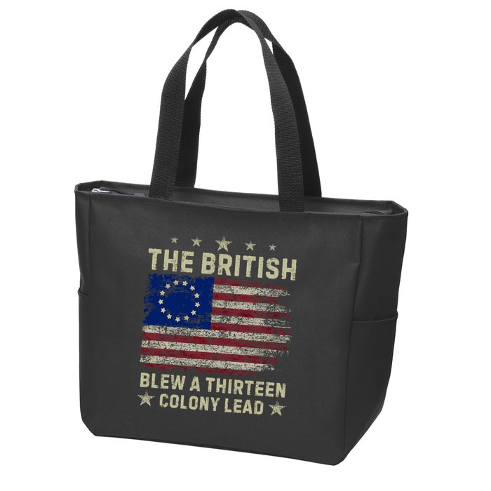 The British Blew A 13 Colony Lead Funny 4th Of July Funny Zip Tote Bag