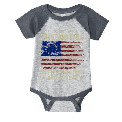 The British Blew A 13 Colony Lead Funny 4th Of July Funny Infant Baby Jersey Bodysuit