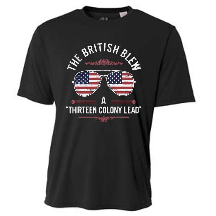 The British Blew A Thirteen Colony Lead Usa American Flag Cooling Performance Crew T-Shirt