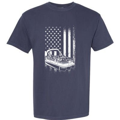 Tritoon Boat Boating - American Tritoon Captain Garment-Dyed Heavyweight T-Shirt