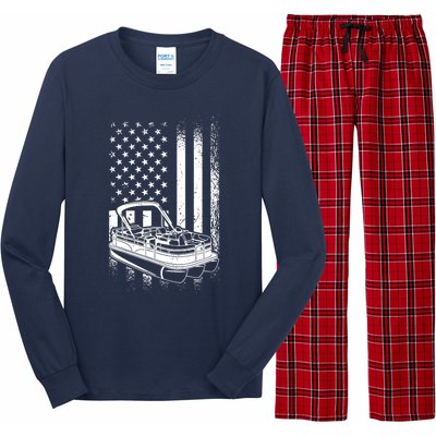 Tritoon Boat Boating - American Tritoon Captain Long Sleeve Pajama Set