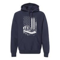 Tritoon Boat Boating - American Tritoon Captain Premium Hoodie