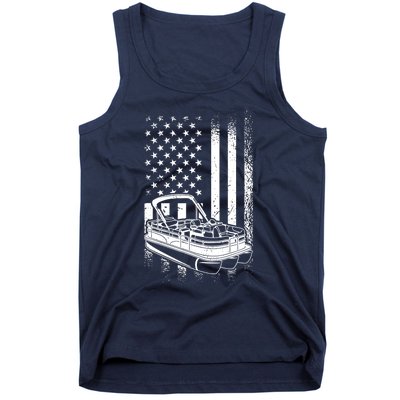 Tritoon Boat Boating - American Tritoon Captain Tank Top