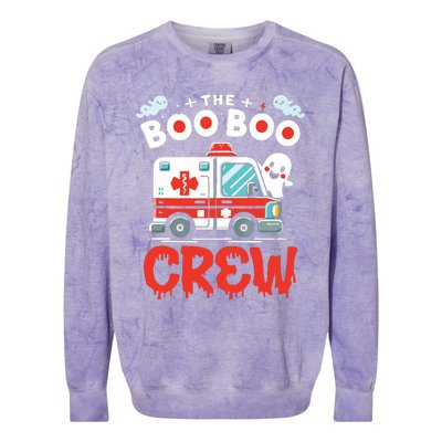 The Boo Boo Crew Ambulance Driver Paramedics Ems Halloween Colorblast Crewneck Sweatshirt