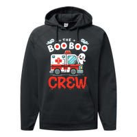 The Boo Boo Crew Ambulance Driver Paramedics Ems Halloween Performance Fleece Hoodie