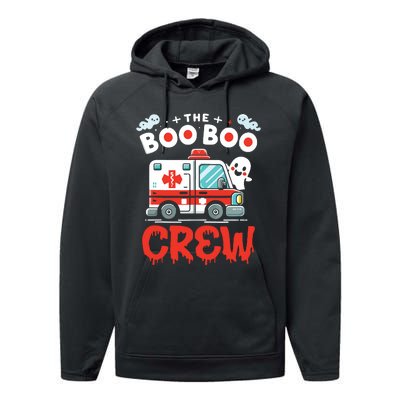 The Boo Boo Crew Ambulance Driver Paramedics Ems Halloween Performance Fleece Hoodie