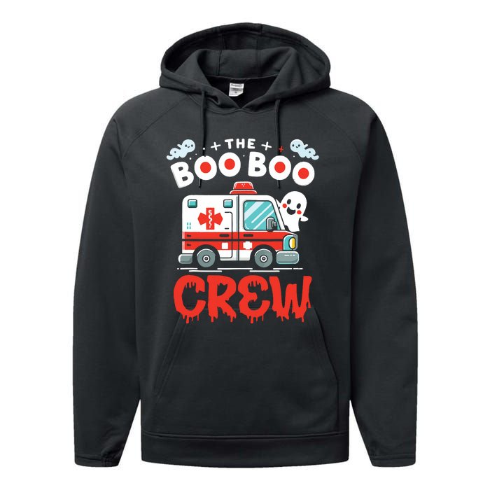 The Boo Boo Crew Ambulance Driver Paramedics Ems Halloween Performance Fleece Hoodie