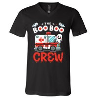 The Boo Boo Crew Ambulance Driver Paramedics Ems Halloween V-Neck T-Shirt