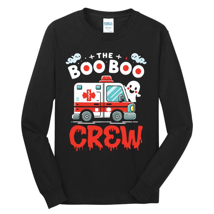 The Boo Boo Crew Ambulance Driver Paramedics Ems Halloween Tall Long Sleeve T-Shirt