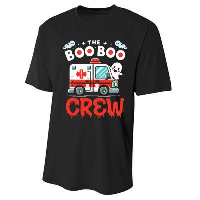 The Boo Boo Crew Ambulance Driver Paramedics Ems Halloween Performance Sprint T-Shirt