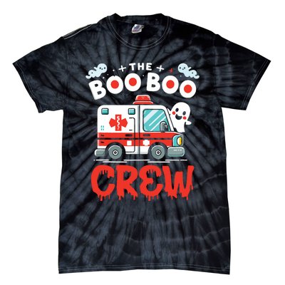 The Boo Boo Crew Ambulance Driver Paramedics Ems Halloween Tie-Dye T-Shirt