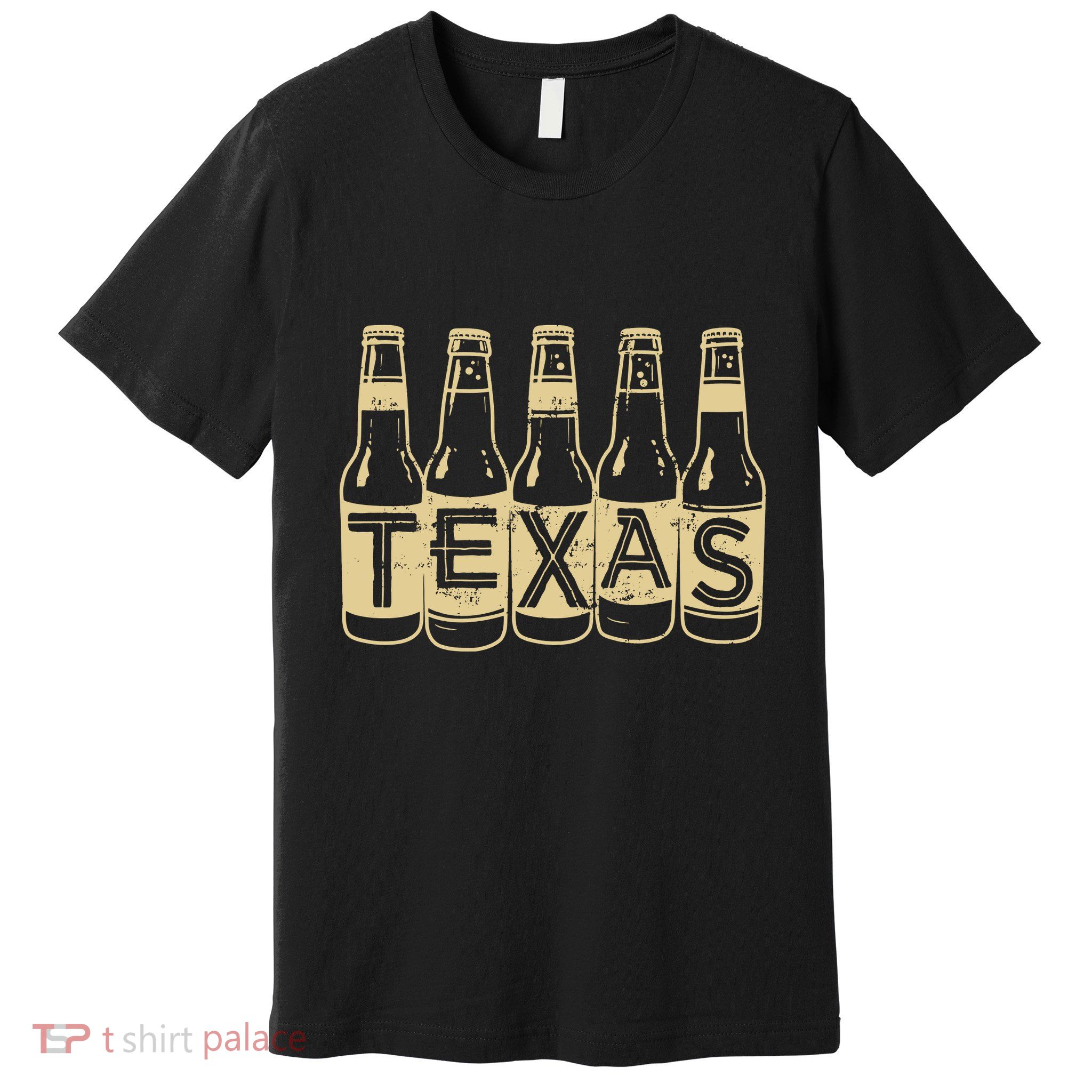 Texas Beer Bottle Graphic Premium T-Shirt