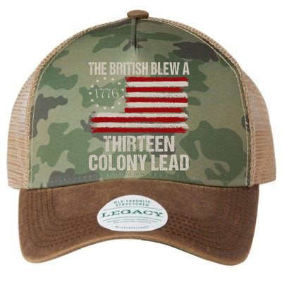 The British Blew A 13 Colony Lead Funny 4th Of July Funny Legacy Tie Dye Trucker Hat