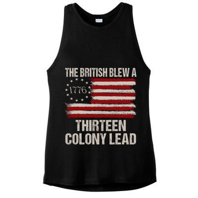 The British Blew A 13 Colony Lead Funny 4th Of July Funny Ladies PosiCharge Tri-Blend Wicking Tank