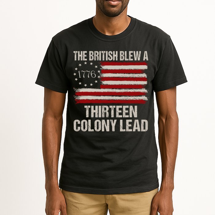 The British Blew A 13 Colony Lead Funny 4th Of July Funny Tall T-Shirt