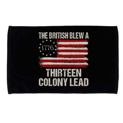 The British Blew A 13 Colony Lead Funny 4th Of July Funny Microfiber Hand Towel
