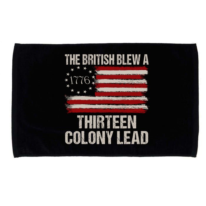 The British Blew A 13 Colony Lead Funny 4th Of July Funny Microfiber Hand Towel