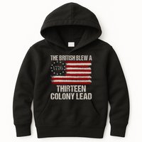 The British Blew A 13 Colony Lead Funny 4th Of July Funny Kids Hoodie