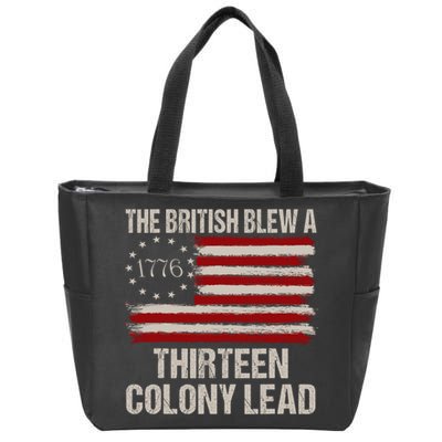 The British Blew A 13 Colony Lead Funny 4th Of July Funny Zip Tote Bag