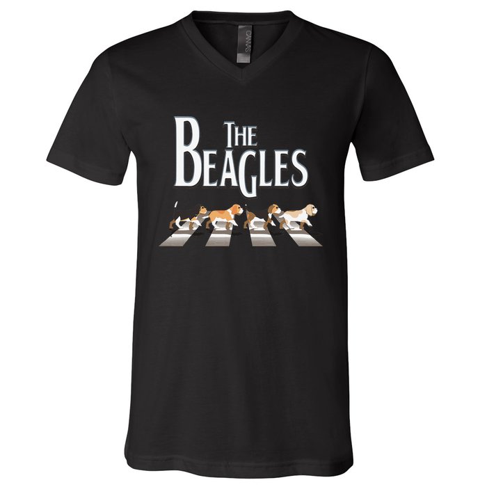 The Beagles, Beagle Dog Funny For Beagle Lovers V-Neck T-Shirt