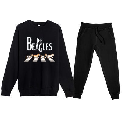 The Beagles, Beagle Dog Funny For Beagle Lovers Premium Crewneck Sweatsuit Set