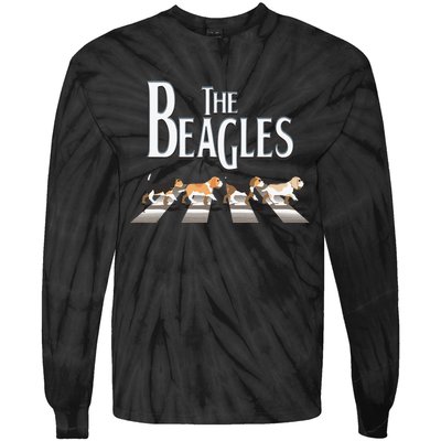 The Beagles, Beagle Dog Funny For Beagle Lovers Tie-Dye Long Sleeve Shirt