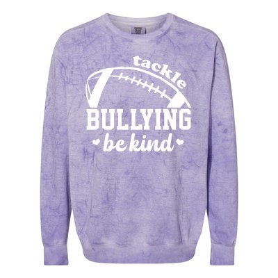 Tackle Bullying Be Kind Football Awareness Colorblast Crewneck Sweatshirt