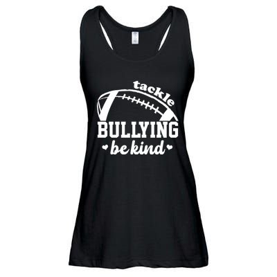 Tackle Bullying Be Kind Football Awareness Ladies Essential Flowy Tank