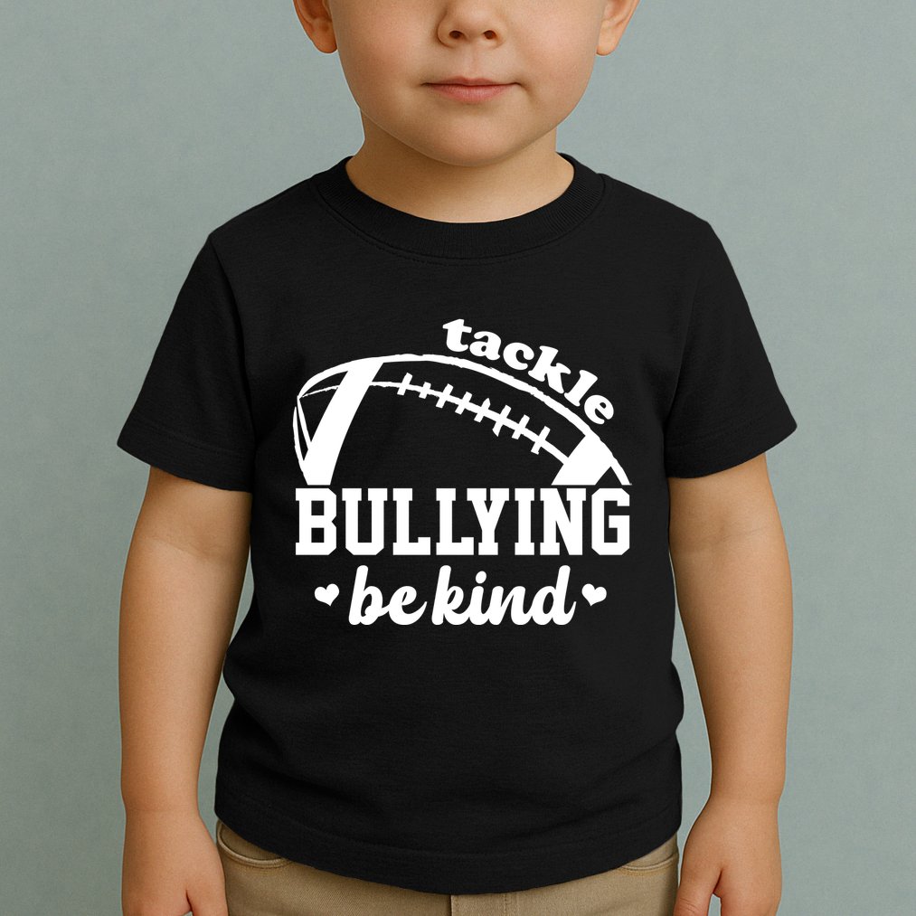 Tackle Bullying Be Kind Football Awareness Toddler T-Shirt