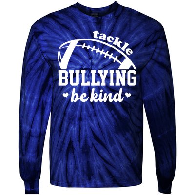 Tackle Bullying Be Kind Football Awareness Tie-Dye Long Sleeve Shirt