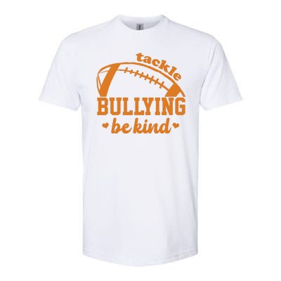 Tackle Bullying Be Kind Football Awareness Softstyle CVC T-Shirt