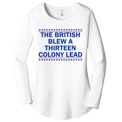 The British Blew A 13 Colony Lead Funny 4th Of July Funny Women's Perfect Tri Tunic Long Sleeve Shirt