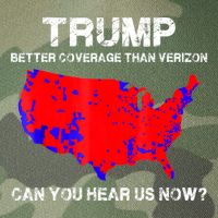Trump Better Coverage Than Verizon Can You Hear Us Now Legacy Tie Dye Trucker Hat