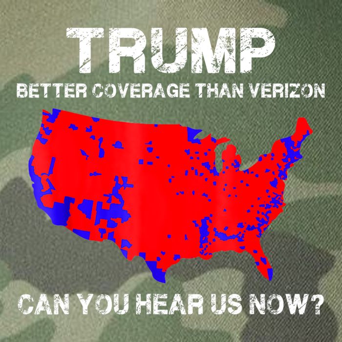 Trump Better Coverage Than Verizon Can You Hear Us Now Legacy Tie Dye Trucker Hat