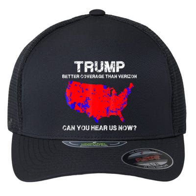 Trump Better Coverage Than Verizon Can You Hear Us Now Flexfit Unipanel Trucker Cap