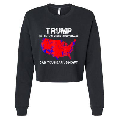 Trump Better Coverage Than Verizon Can You Hear Us Now Cropped Pullover Crew