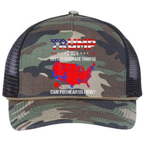 Trump Better Coverage Than 5g Can You Hear Us Now Retro Rope Trucker Hat Cap