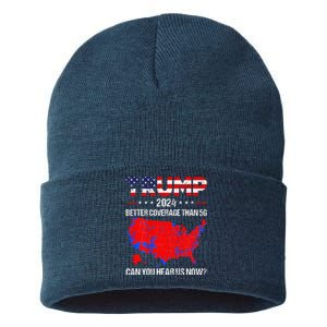 Trump Better Coverage Than 5g Can You Hear Us Now Sustainable Knit Beanie