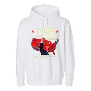 Trump Better Coverage Than 5g Can You Hear Us Now Politics Garment-Dyed Fleece Hoodie